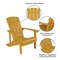 Merrick Lane Riviera Azure Adirondack Patio Chairs With Vertical Lattice Back And Weather Resistant Frame